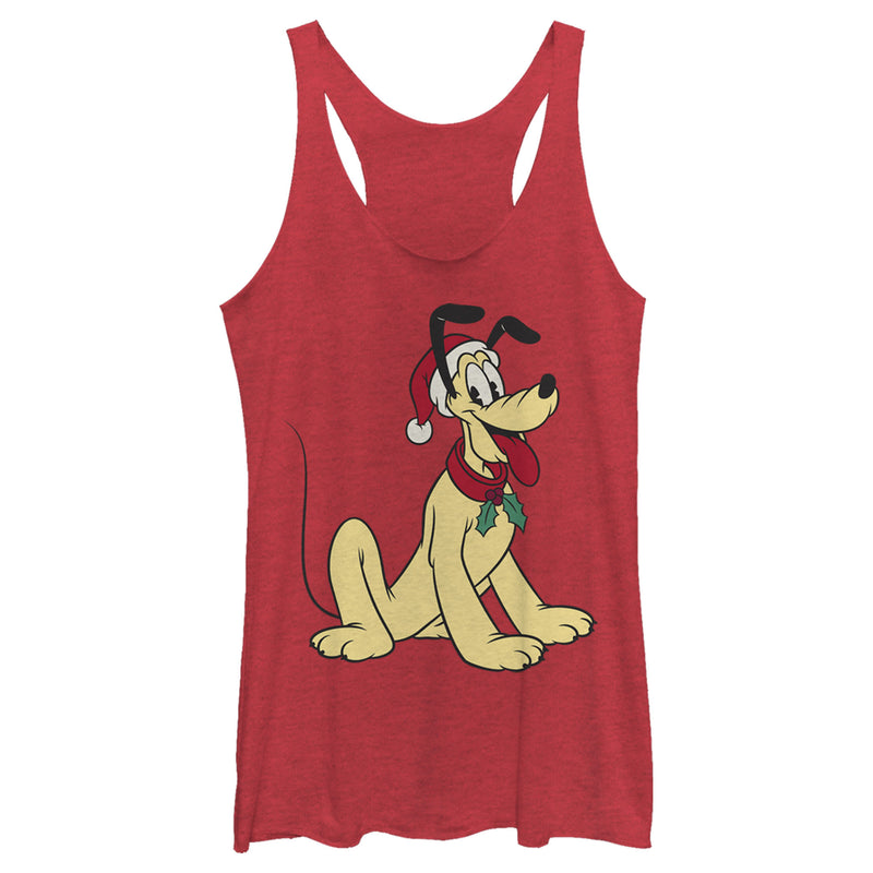 Women's Mickey & Friends Retro Festive Pluto Racerback Tank Top