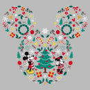 Junior's Mickey & Friends Christmas Silhouette T-Shirt