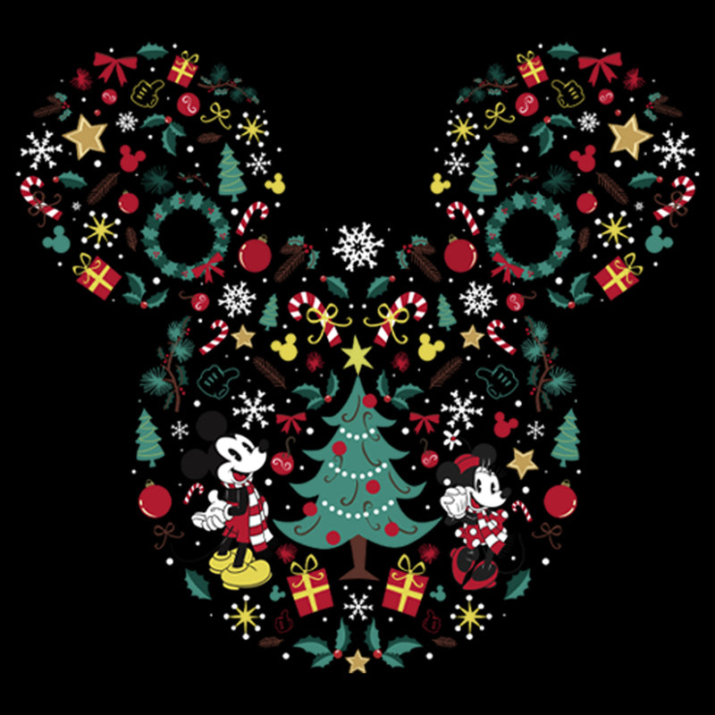 Men's Mickey & Friends Christmas Silhouette Pull Over Hoodie