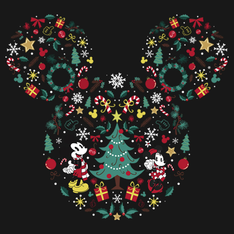 Men's Mickey & Friends Christmas Silhouette Long Sleeve Shirt