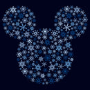 Junior's Mickey & Friends Snowflake Silhouette T-Shirt