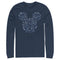 Men's Mickey & Friends Snowflake Silhouette Long Sleeve Shirt