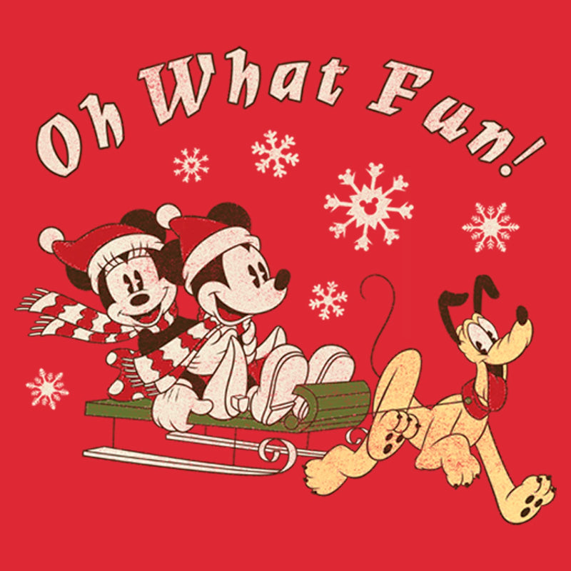 Men's Mickey & Friends Oh What Fun Sled T-Shirt