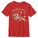 Boy's Mickey & Friends Oh What Fun Sled T-Shirt