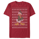 Men's Mickey & Friends Donald Duck Ugly Christmas Sweater Print T-Shirt