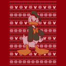 Men's Mickey & Friends Donald Duck Ugly Christmas Sweater Print T-Shirt