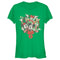 Junior's Mickey & Friends Christmas Group Shot Wreath T-Shirt