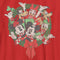 Boy's Mickey & Friends Christmas Distressed Group Wreath T-Shirt