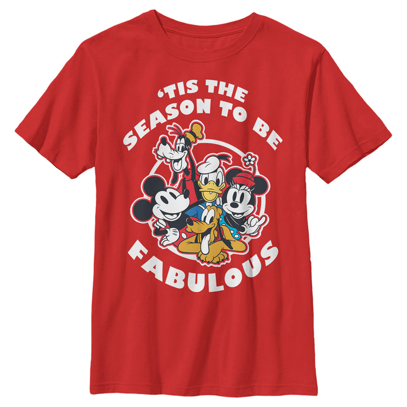 Boy's Mickey & Friends Tis the Season to be Fabulous T-Shirt