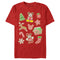 Men's Mickey & Friends Christmas Gingerbread Cookies Collage T-Shirt