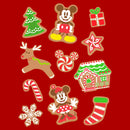 Men's Mickey & Friends Christmas Gingerbread Cookies Collage T-Shirt