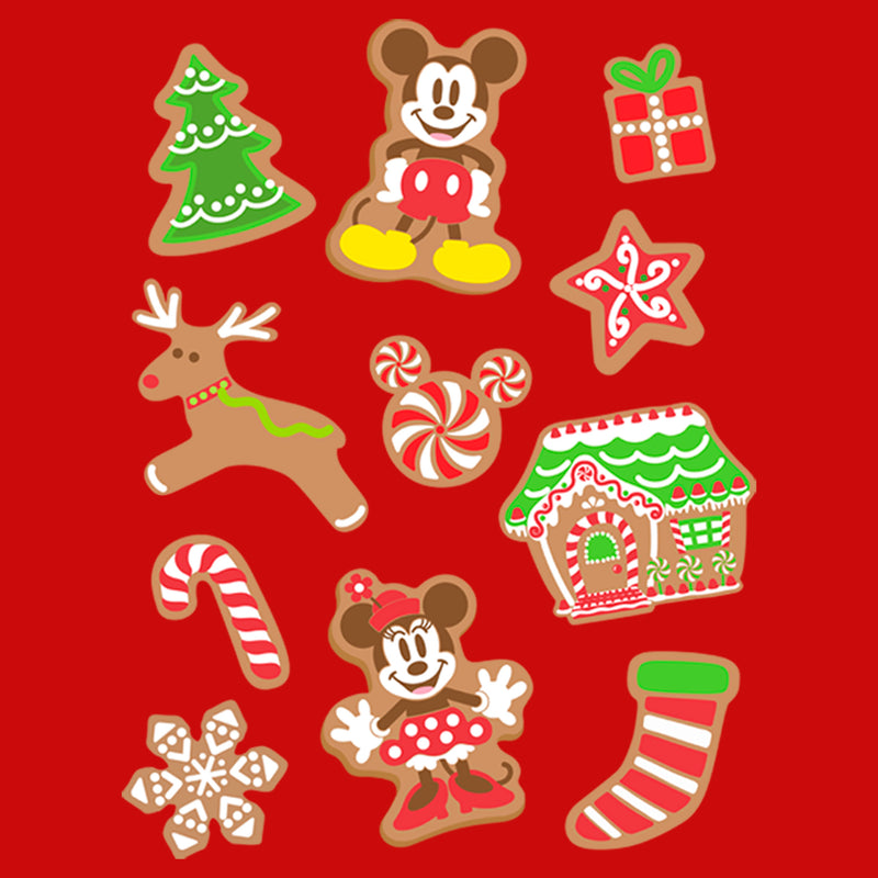 Boy's Mickey & Friends Christmas Gingerbread Cookies Collage T-Shirt