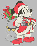 Junior's Mickey & Friends Santa Mouse T-Shirt