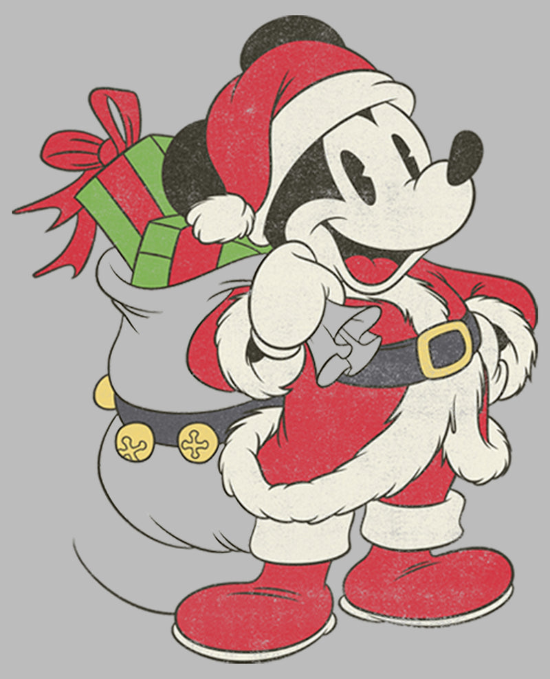 Girl's Mickey & Friends Mickey Mouse Is Santa T-Shirt