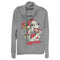 Junior's Mickey & Friends Mickey Mouse Is Santa Cowl Neck Sweatshirt