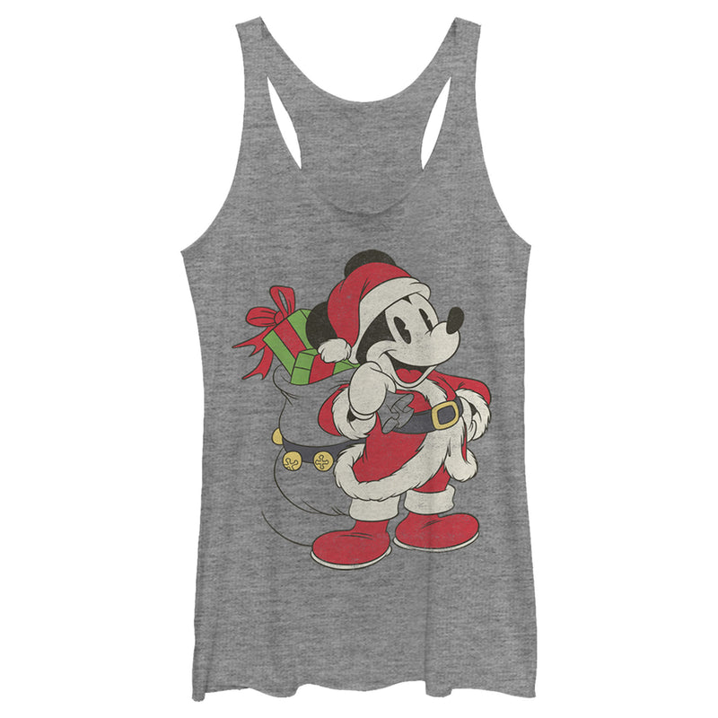 Women's Mickey & Friends Santa Mouse Racerback Tank Top