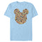 Men's Mickey & Friends Floral Filled Mickey Face Silhouette T-Shirt