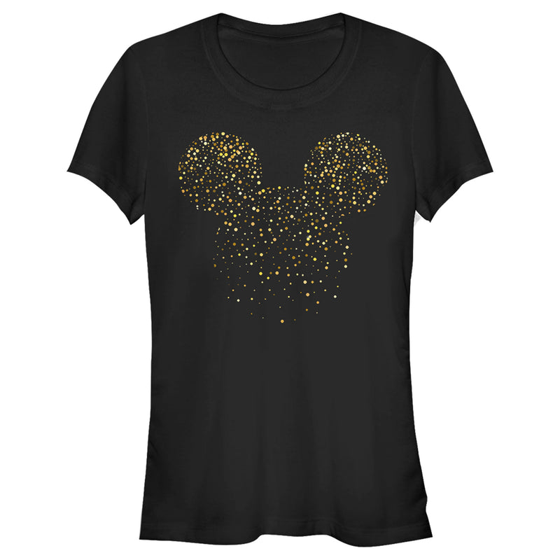 Junior's Mickey & Friends Confetti Mickey Mouse Logo T-Shirt