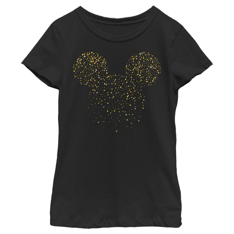 Girl's Mickey & Friends Confetti Mickey Mouse Logo T-Shirt