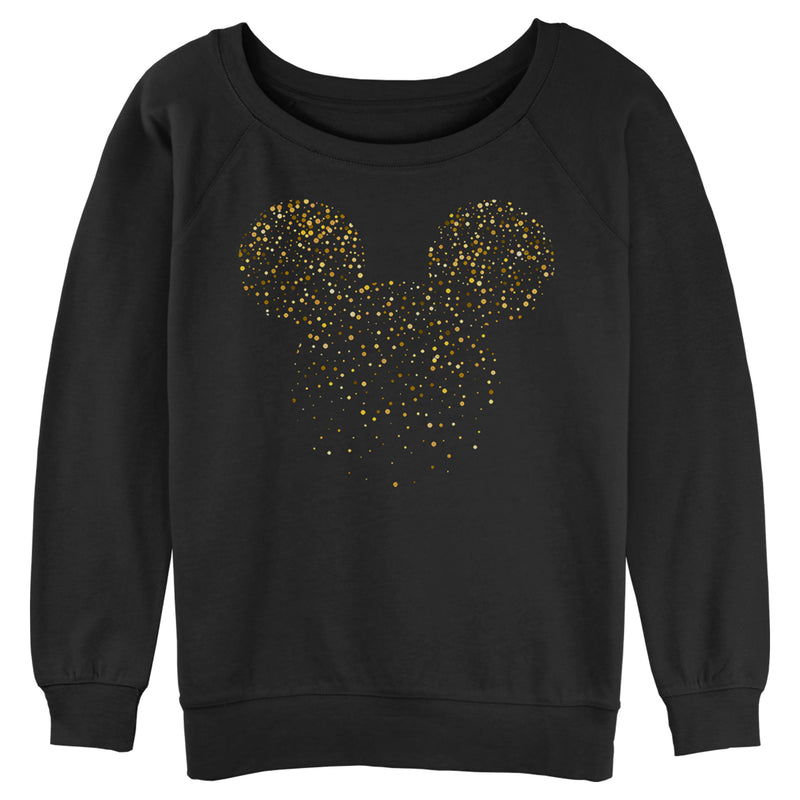 Junior's Mickey & Friends Confetti Logo Sweatshirt