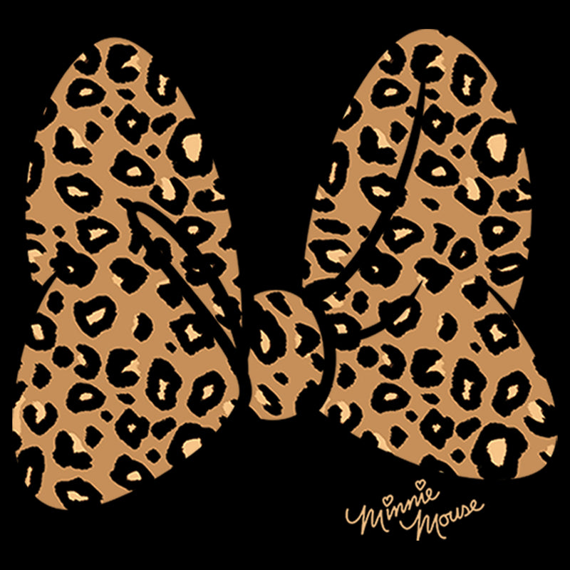 Boy's Mickey & Friends Minnie Mouse Cheetah Print Bow Signature T-Shirt