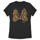 Women's Mickey & Friends Cheetah Print Minnie Mouse Bow T-Shirt