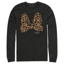 Men's Mickey & Friends Cheetah Print Minnie Mouse Bow Long Sleeve Shirt