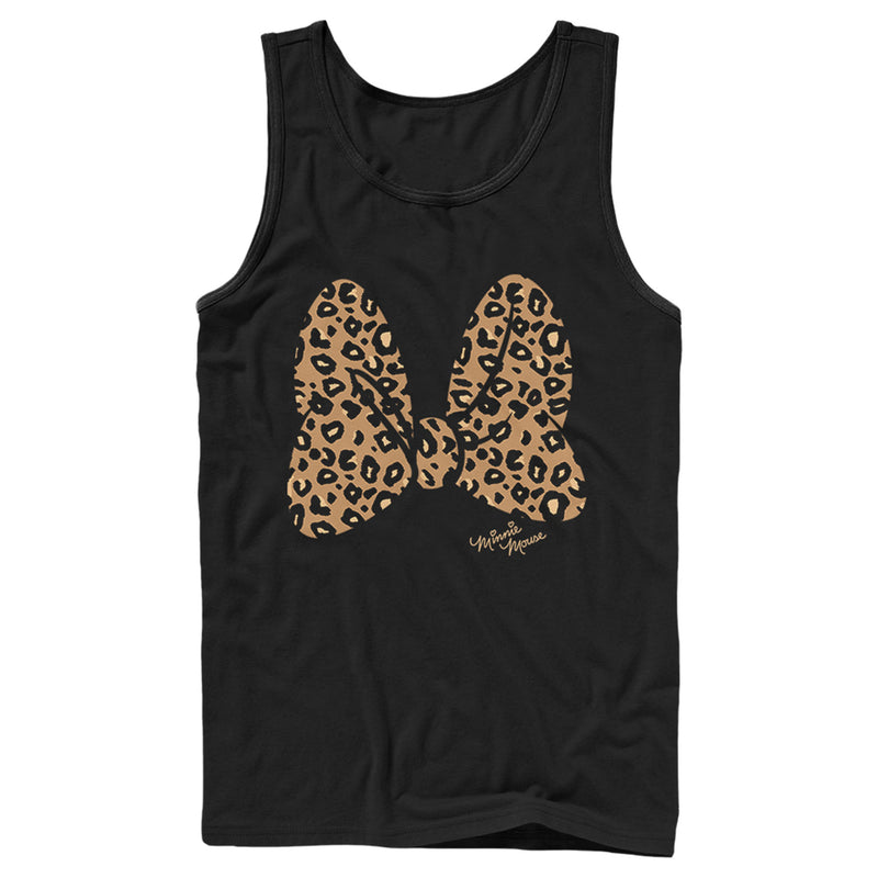 Men's Mickey & Friends Cheetah Print Minnie Mouse Bow Tank Top