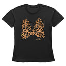 Women's Mickey & Friends Cheetah Print Minnie Mouse Bow T-Shirt