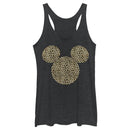 Women's Mickey & Friends Cheetah Print Mickey Mouse Logo Racerback Tank Top