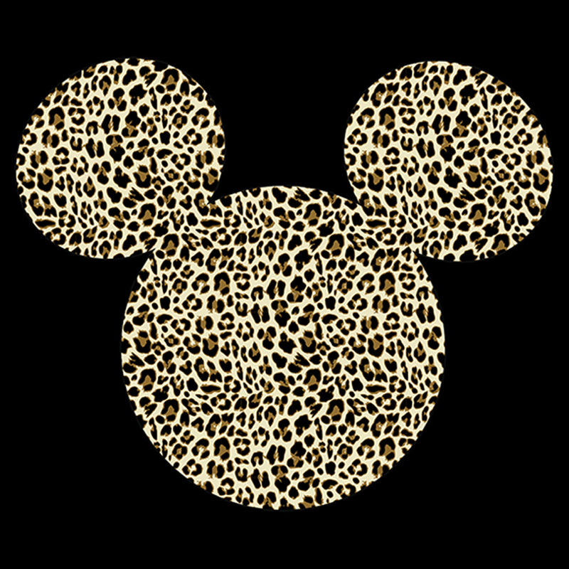 Men's Mickey & Friends Cheetah Print Mickey Mouse Logo Sweatshirt