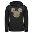 Men's Mickey & Friends Cheetah Print Mickey Mouse Logo Pull Over Hoodie