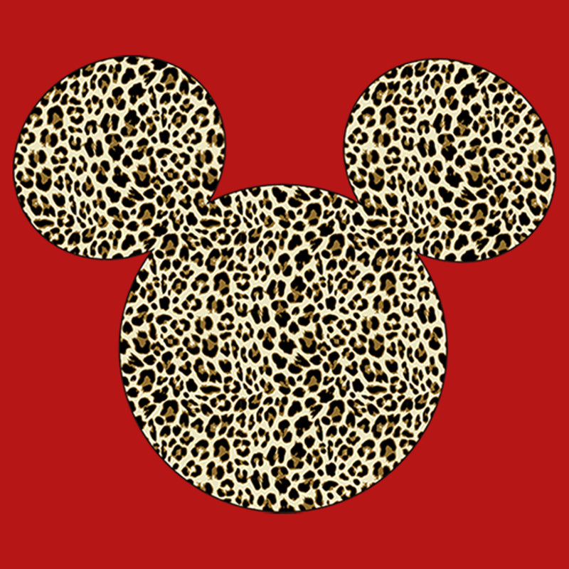 Girl's Mickey & Friends Mickey & Mickey Mouse Cheetah Print Classic Ears T-Shirt