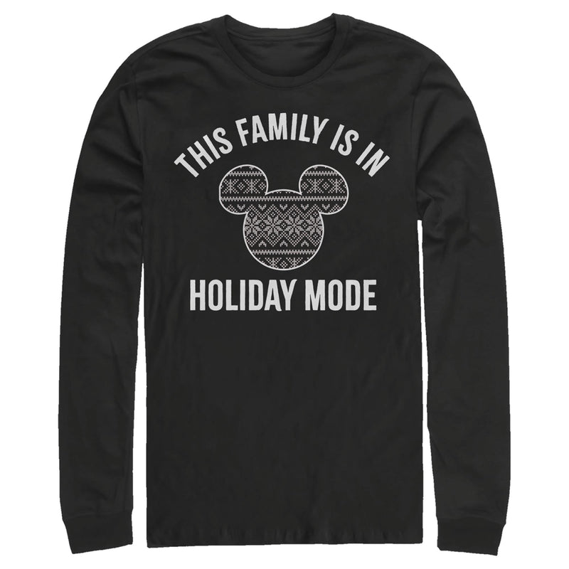 Men's Mickey & Friends Holiday Mode Long Sleeve Shirt