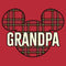 Men's Mickey & Friends Plaid Grandpa Patch Pull Over Hoodie