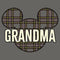 Junior's Mickey & Friends Grandma Plaid Logo Sweatshirt