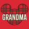 Women's Mickey & Friends Grandma Plaid Logo T-Shirt