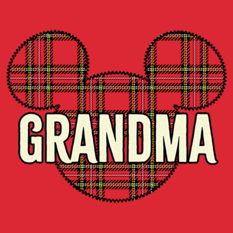 Women's Mickey & Friends Grandma Plaid Logo T-Shirt