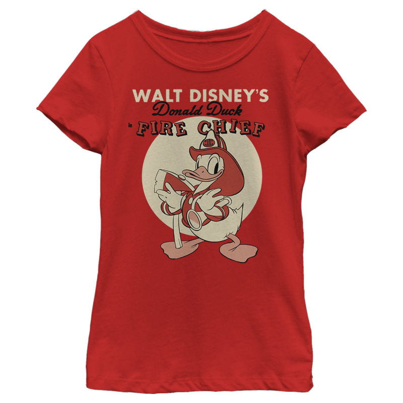 Girl's Mickey & Friends Fire Chief Donald T-Shirt