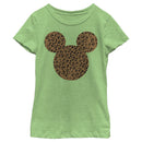 Girl's Mickey & Friends Mickey Mouse Cheetah Print Silhouette T-Shirt