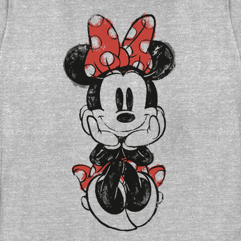 Women's Mickey & Friends Sitting Minnie Sketch T-Shirt