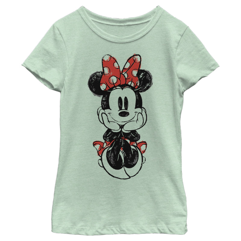 Girl's Mickey & Friends Sitting Minnie T-Shirt