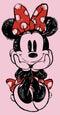Girl's Mickey & Friends Sitting Minnie Sketch T-Shirt