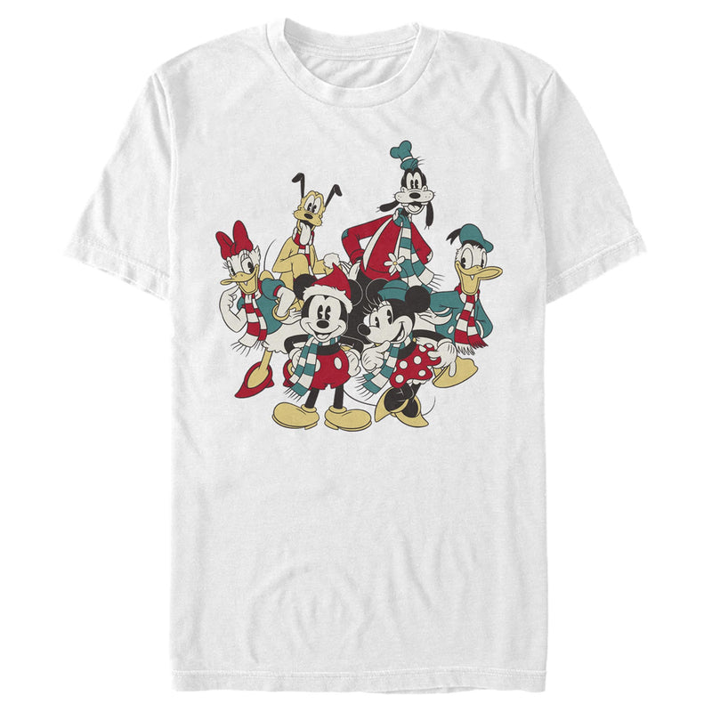 Men's Mickey & Friends The Gangs Together For Holiday T-Shirt