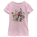 Girl's Mickey & Friends The Gangs Together For Holiday T-Shirt