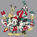 Boy's Mickey & Friends The Gangs Together For Holiday Pull Over Hoodie