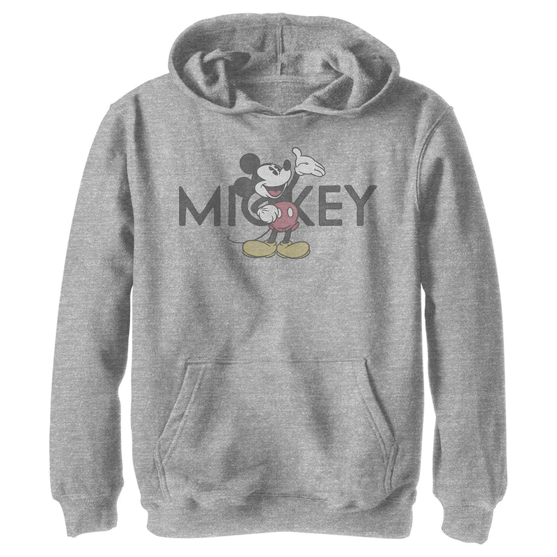 Boy's Mickey & Friends Old School Mickey Pull Over Hoodie