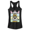 Junior's Mickey & Friends Distressed Group Cropped Portraits Racerback Tank Top