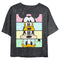 Junior's Mickey & Friends Distressed Group Cropped Portraits T-Shirt