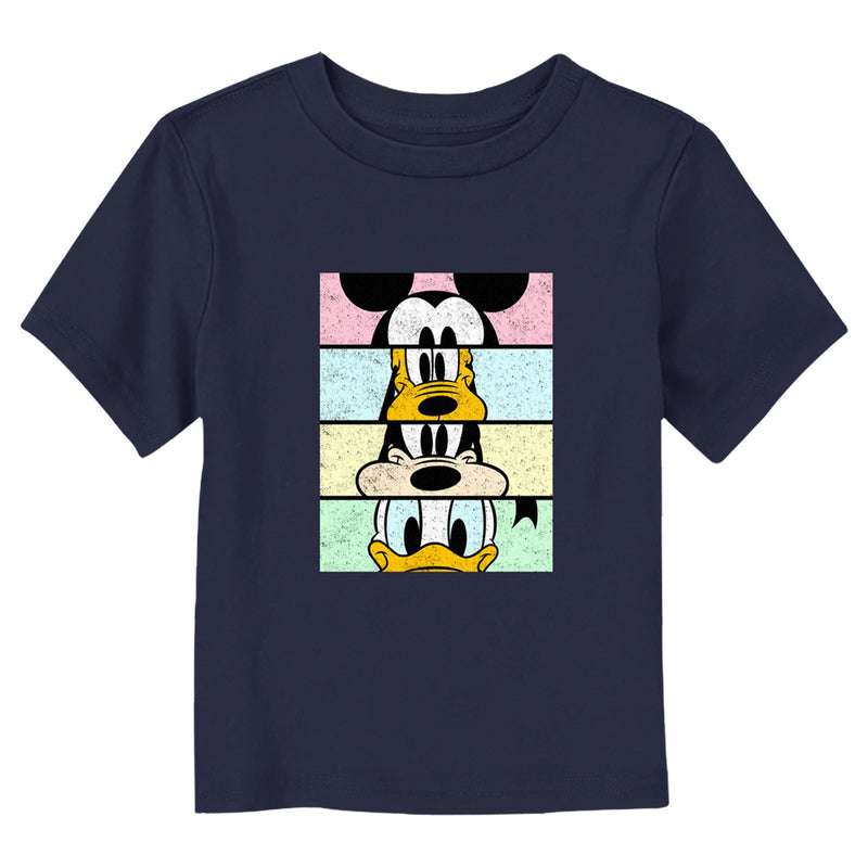 Toddler's Mickey & Friends Distressed Character Eyes T-Shirt